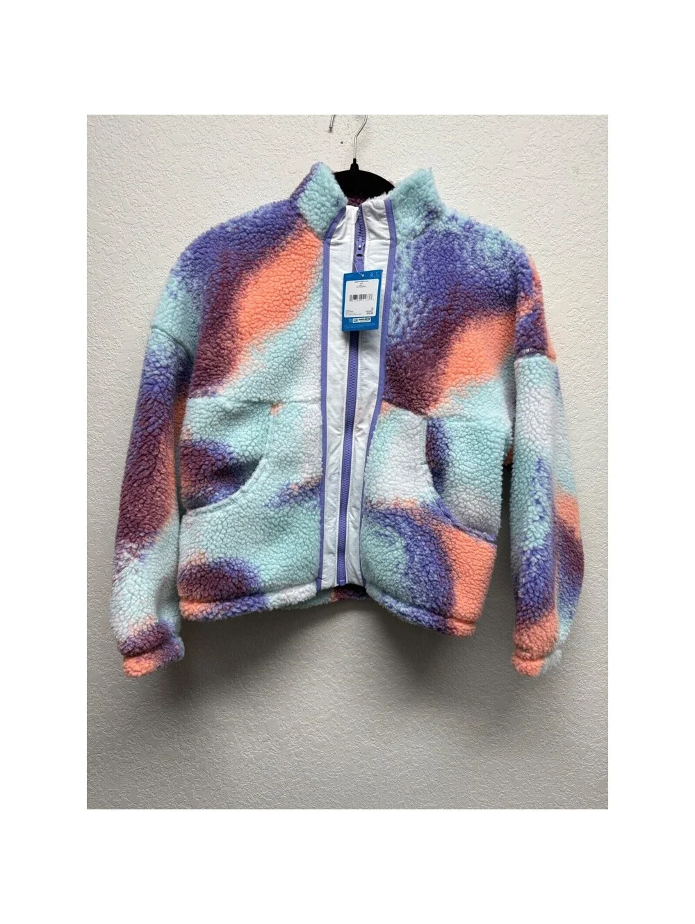 DSG Girls Cozy Fleece Full Zip Jacket Size L (14) Ice Cave Multi - Picture 1 of 4